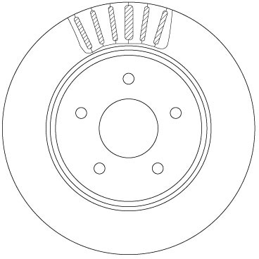 Диск тормозной задний NISSAN X-TRAIL T32, RENAULT KOLEOS 16-  DF6789 DF6789 TRW