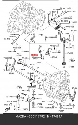GC01-17-492 BUSH,CHANGE GC0117492 MAZDA