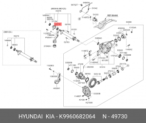 Подшипник подвесной K9960682064 HYUNDAI KIA