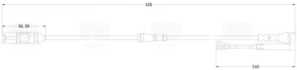 Датчик износа колодок Mini Cooper (13-) перед. L=430 (PFS 0200) PFS 0200 TRIALLI