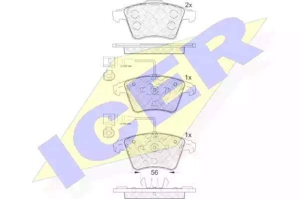 181777 колодки дисковые передние!\ VW Touareg 3.0-6.0 V12 04># 181777 ICER