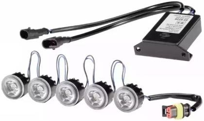 комплект фар дневного освещения! LEDayFlex 12/24В, кругл. 30мм 10 светодиодов\ 2PT010458-701 HELLA