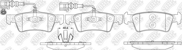 Колодки тормозные VW Touareg,T5 задние (с датчиком) (4шт.) NIBK PN0611W NIBK