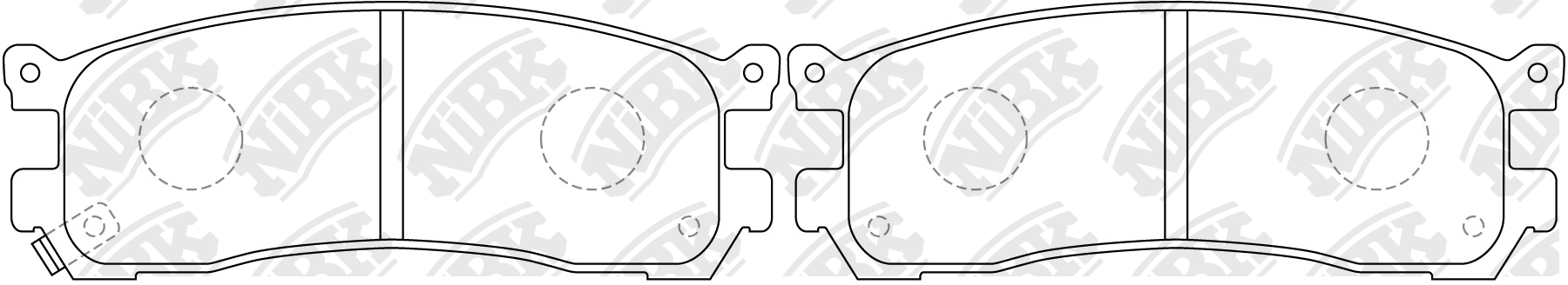 Колодки тормозные MAZDA 929 (87-91) задние (4шт.) NIBK PN5290 NIBK