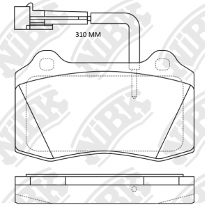 Колодки тормозные CHRYSLER Jeep Cherokee (4шт.) NIBK PN0202W NIBK
