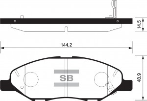 Колодки тормозные NISSAN MARCH 02-/NOTE(Япония) 01-/TIIDA 07- передние SP1383 SP1383 SANGSIN