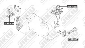 Опора двигателя  NISSAN AD Van Y12 Jan 05  MI22020 MI22020 JIKIU