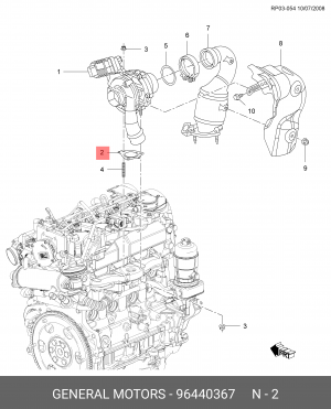 ПРОКЛАДКА ТРУБОКОМПЕНСАТОРА   96440367 96440367 GENERAL MOTORS