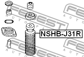 Пыльник амортизатора задний NISSAN TEANA J31 2003-2008 NSHB-J31R NSHB-J31R FEBEST