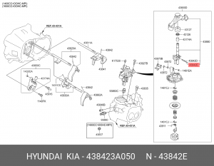 Штифт HYUNDAI Accent (06-) вилки КПП OE 438423A050 HYUNDAI KIA