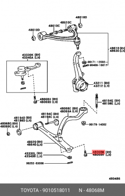 БОЛТ 90105-18011 90105-18011 TOYOTA