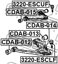 Сайлентблок переднего верхн рычага CDAB-015 CDAB-015 FEBEST