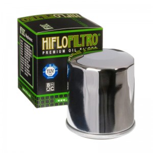 Фильтр масляный мото HONDA KAWASAKI YAMAHA (хромированный корпус) HIFLO FILTRO HF303C HIFLOFILTRO