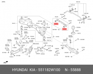 ВТУЛКА ПОДВЕСКИ 55118-2W100 55118-2W100 HYUNDAI KIA