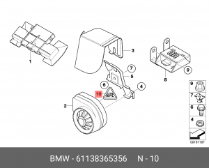 корпус универсальны розетки незакодир.! 4 POL. \BMW 1' E81/E82/E87 LCI/E88/3' E3 61 13 8 365 356 BMW