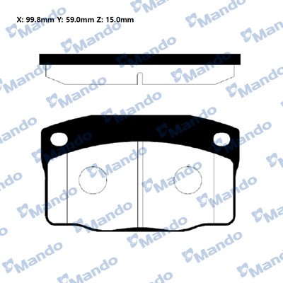 Колодки тормозные передние OPEL KADETT E/DAEWOO NEXIA 8v R13 (TRW GDB199) MPD02 MPD02 MANDO