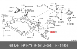 рычаг передний левый!\ Nissan Teana J32 08-13 54501JN00B NISSAN