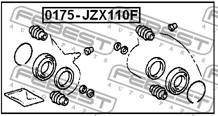 Ремкомплект тормозного суппорта 0175-JZX110F 0175-JZX110F FEBEST