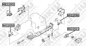 Опора двигателя  NISSAN Almera NF16 Jan 00 Jan 6 MI22036 MI22036 JIKIU