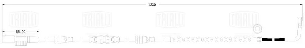 Датчик износа колодок Land Rover Range Rover Sport I (05-) перед. L=1230 (PFS 01 PFS 0165 TRIALLI