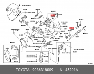 подшипник рулевого вала!\ Toyota RAV4 90363-18009 TOYOTA