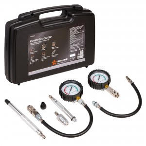 Компрессометр набор для измерения компрессии Бензин+Дизель кейс PRO (ATAA011) ATAA011 AIRLINE