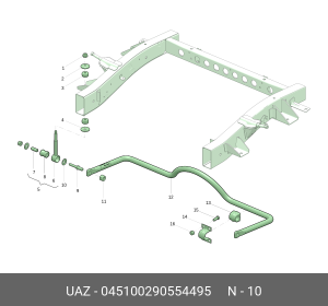 Шайба УАЗ пальца амортизатора М12.5 (ОАО УАЗ) 045100290554495 UAZ UAZ