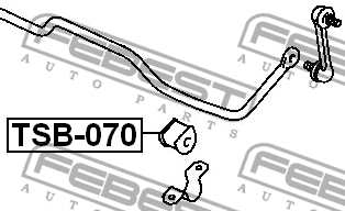 Втулка стабилизатора TOYOTA COROLLA AE10,CE10,EE10 1991.06-2002.06 TSB-070 TSB-070 FEBEST
