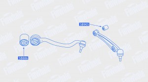 Сайлентблок рычага передней подвески BMW X5 II (E70)X5 III (F15,F85)X6 (E71,E72) SB886 FINWHALE