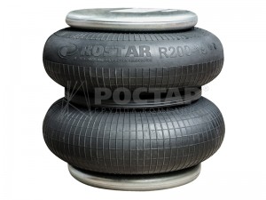 Рессора пневматическая двойной сильфон; (2 отв.+возд. / 2 отв. - 0°); ROR двойно R200-19D1-4M10 ROSTAR
