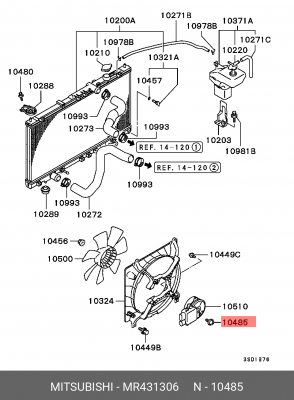 Болт MITSUBISHI ОЕ MR431306 MITSUBISHI