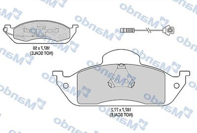 Колодки тормозные MERCEDES ML230,ML430 (W163) передние (4шт.) MANDO MBF015137 MANDO
