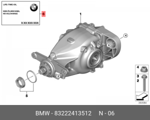 Масло трансмиссионное BMW MTF 75W85 HYPOID Axle Oil G3 0.5л OE 83 22 2 413 512 BMW