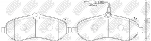 Колодки тормозные PEUGEOT Expert (07-) CITROEN Jumpy (07-) передние (4шт.) NIBK PN0531W NIBK