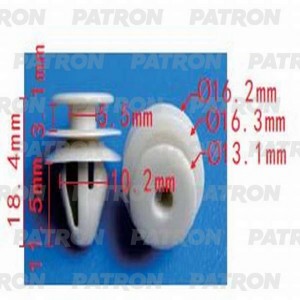 HYUNDAI/ KIA Клипса крепления P371333 PATRON