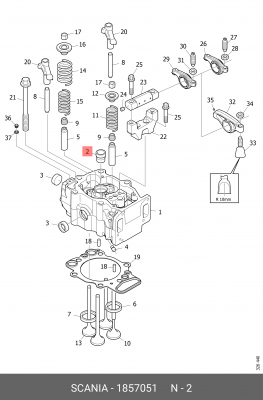 втулка ГБЦ! (м)  SCANIA DSC/DC12 1857051 SCANIA