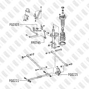 Сайлентблок рычага TOYOTA Camry 01- FG0221 FG0221 FIXAR