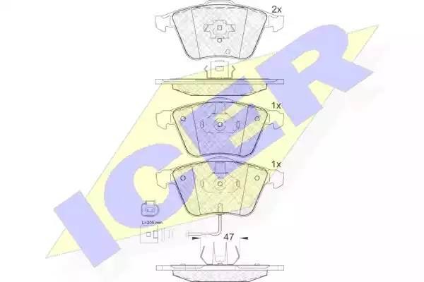 181653 колодки дисковые передние! Ceramic\ Audi A3 Sportback 1.8/3.2i V6/2.0TDi  181653 ICER