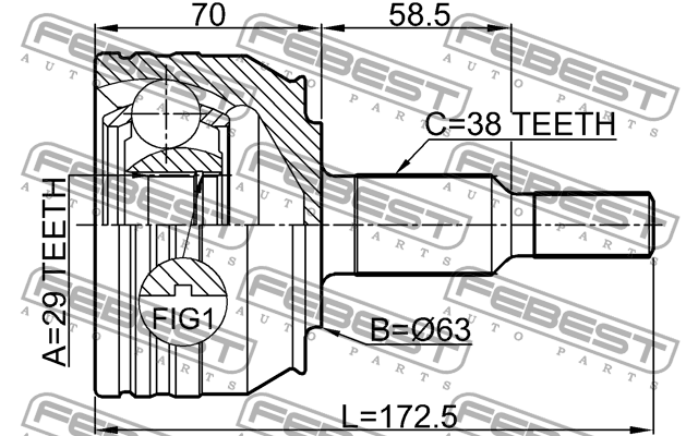 ШРУС 2310-T5WD 2310-T5WD FEBEST