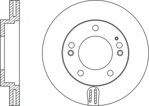 Диск тормозной KIA Sorento (02-) передний (1шт.) NIBK RN1313 NIBK