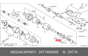 подшипник передней полуоси!\ Nissan X-Trail T31 07> 39774EN00E NISSAN