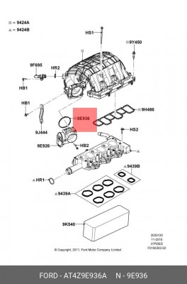 Прокладка EXPLORER 11- AT4Z9E936A AT4Z 9E936-A FORD