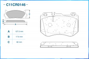 Тормозные колодки передние Low Metallic C11CR0146 C11CR0146 CWORKS