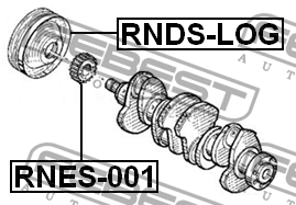 Шкив RENAULT Clio (98-08) коленвала FEBEST RNDS-LOG FEBEST