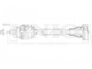 Привод в сборе передний правый CVJ-10069 UNIO