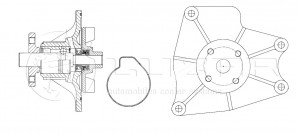 Насос водяной для а/м Mitsubishi Pajero (90-)/Pajero III (00-)/Pajero IV (06-) 2 LWP1132 LUZAR