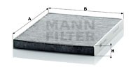Фильтр салонный угольный CUK2436 CUK2436 MANN FILTER
