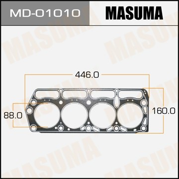 прокладка ГБЦ!\ Toyota Hi-Ace/Lite-Ace, VW Taro 1.6-2.0 1Y/2Y/3Y 82> MD01010 MASUMA