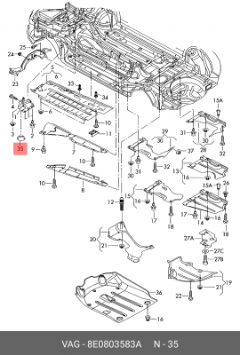 Заглушка VW AUDI OE 8E0 803 583 A VAG