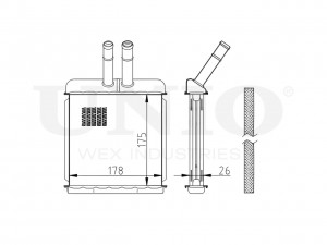Радиатор отопителя RAD-20004 UNIO